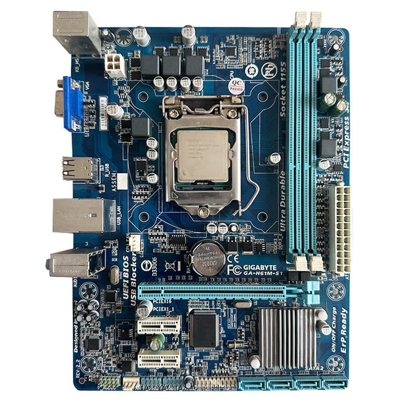 باندل مادربرد GIGABYTE H61M-S1 + Intel Pentium G2030 استوک
