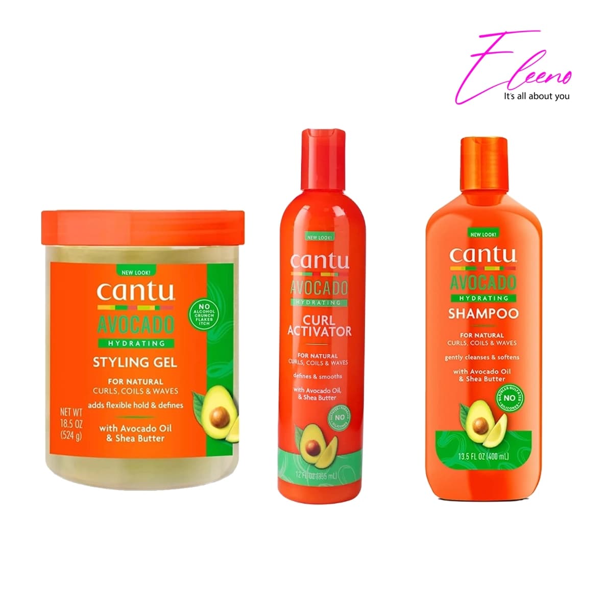 پک موی فر آووکادو کنتو شامپو٬ اکتیویتور٬ ژل مو Cantu