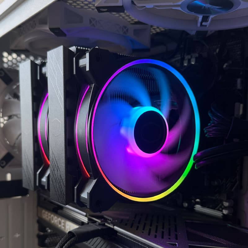 خنک کننده پردازنده CoolerMaster Hyper 622 Halo Black استوک گارانتی تا 1405/08 — تصویر ۲
