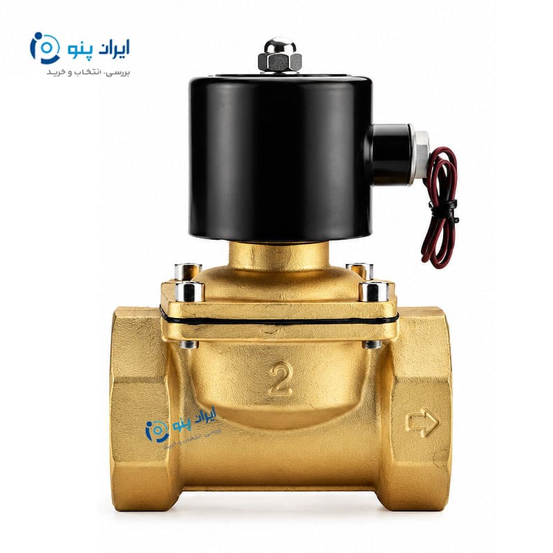 شیر برقی پنوماتیک ۲/۲ برنجی آب سری 2W سایز ۱ اینچ Aircontrol ایرکنترل