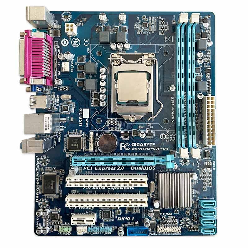 باندل مادربرد گیگابایت Gigabyte H61M-S2P-R3 + Intel Pentium G2020 استوک