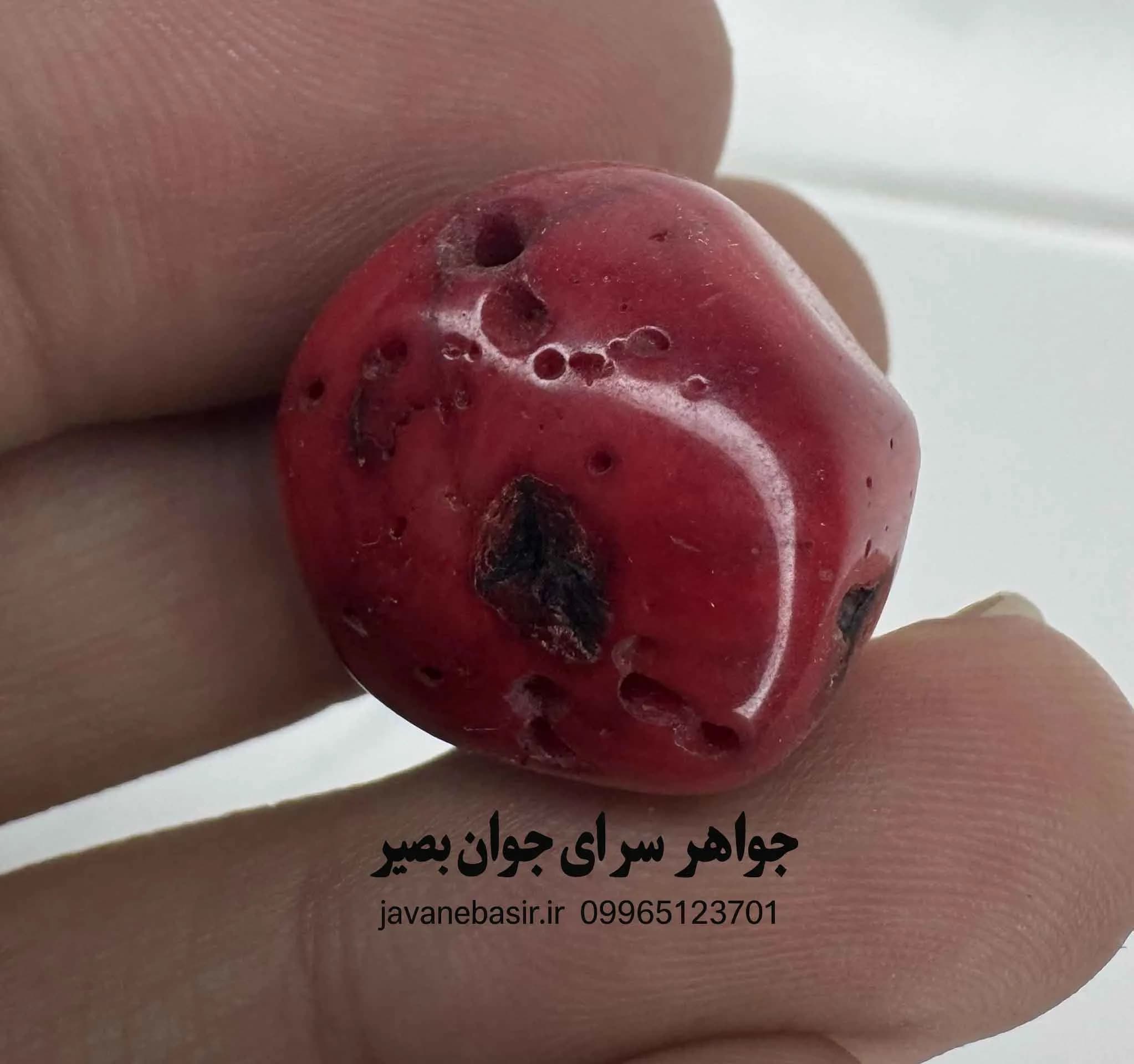 مهره مرجان سرخ با قدرت باطل‌کنندگی | سنگ دریایی کهن برای حفاظت و دفع سحر
