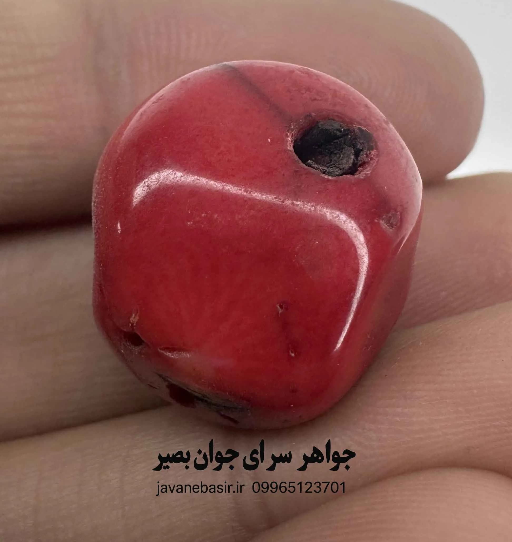 مهره مرجان سرخ با قدرت باطلکنندگی | سنگ دریایی کهن برای حفاظت و دفع سحر — تصویر ۲