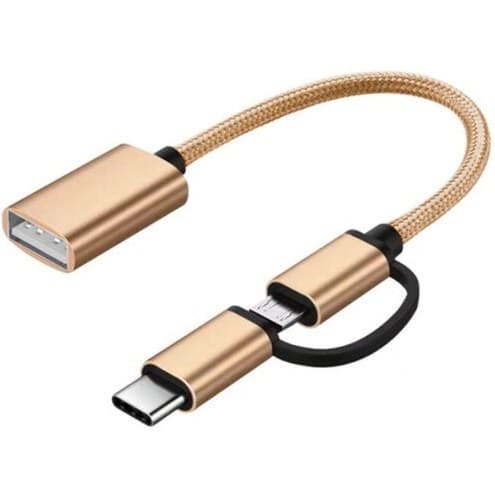 تبدیل otg دو کاره تایپ سی و میکرو GP-91 — تصویر ۲