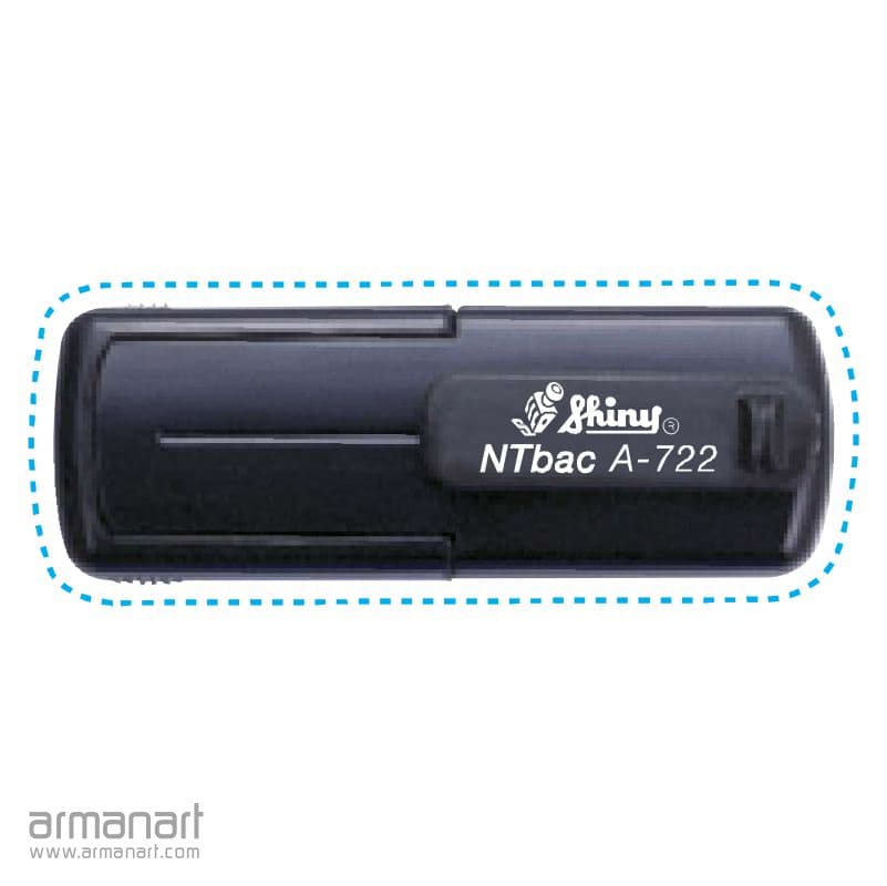 مهر جیبی ژلاتینی آنتی باکتریال مستطیل Shiny A-722