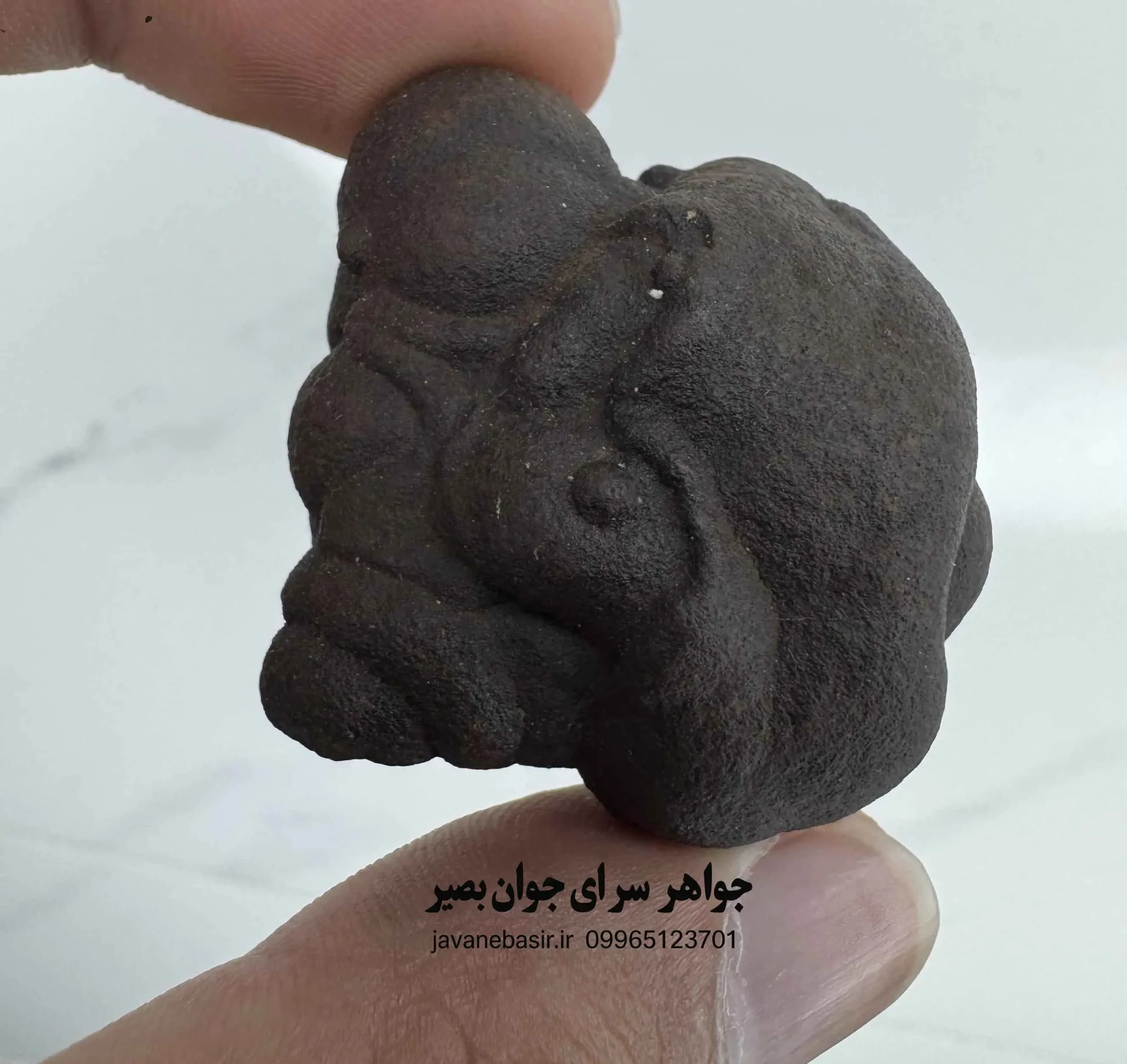 هبهاب جامد آفریقایی اصل | نقش چهره پیرمرد | سنگ جذب قلوب و ابهت — تصویر ۲