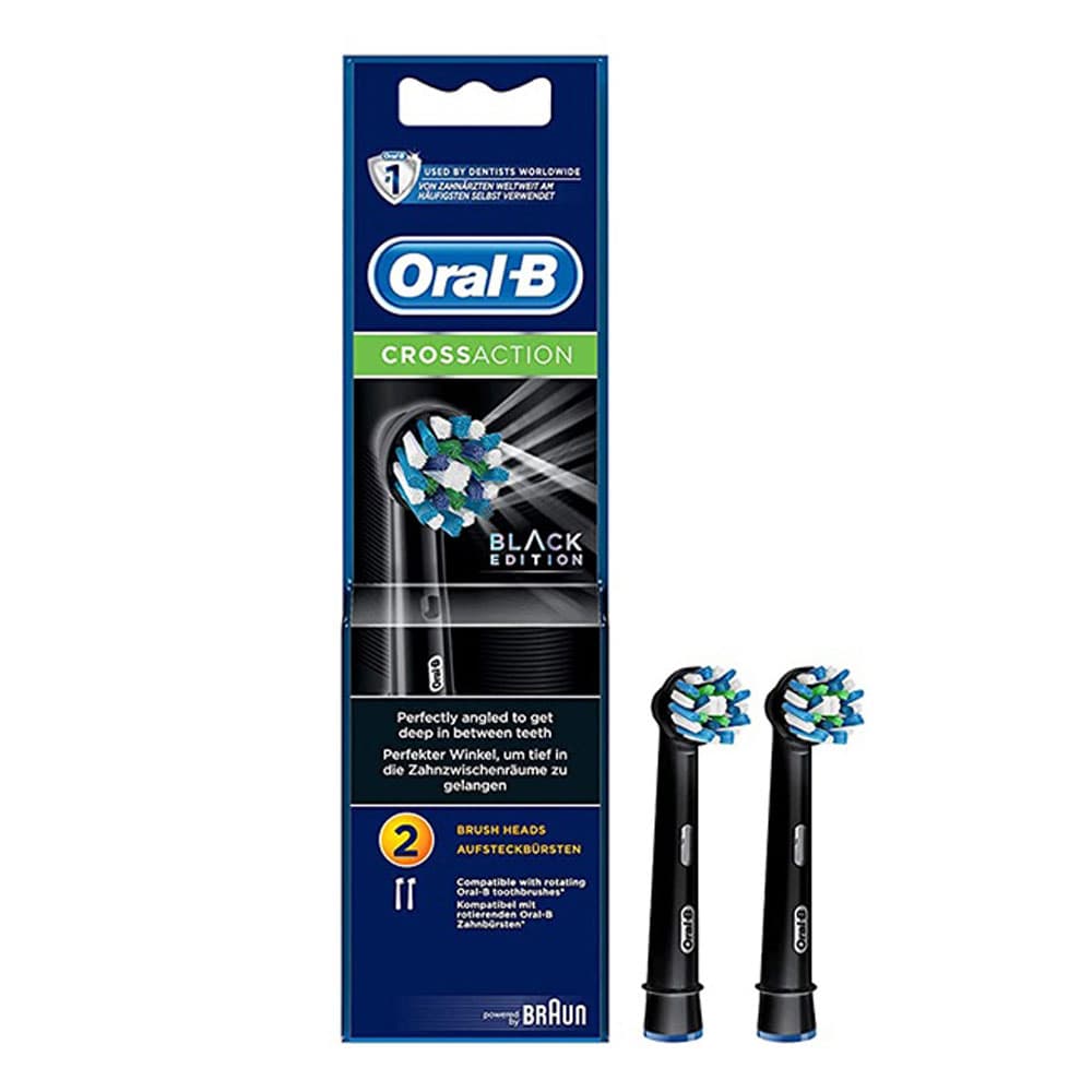 یدک مسواک برقی اورال-بی Oral-B مدل Cross action Black Edition بسته 2 عددی