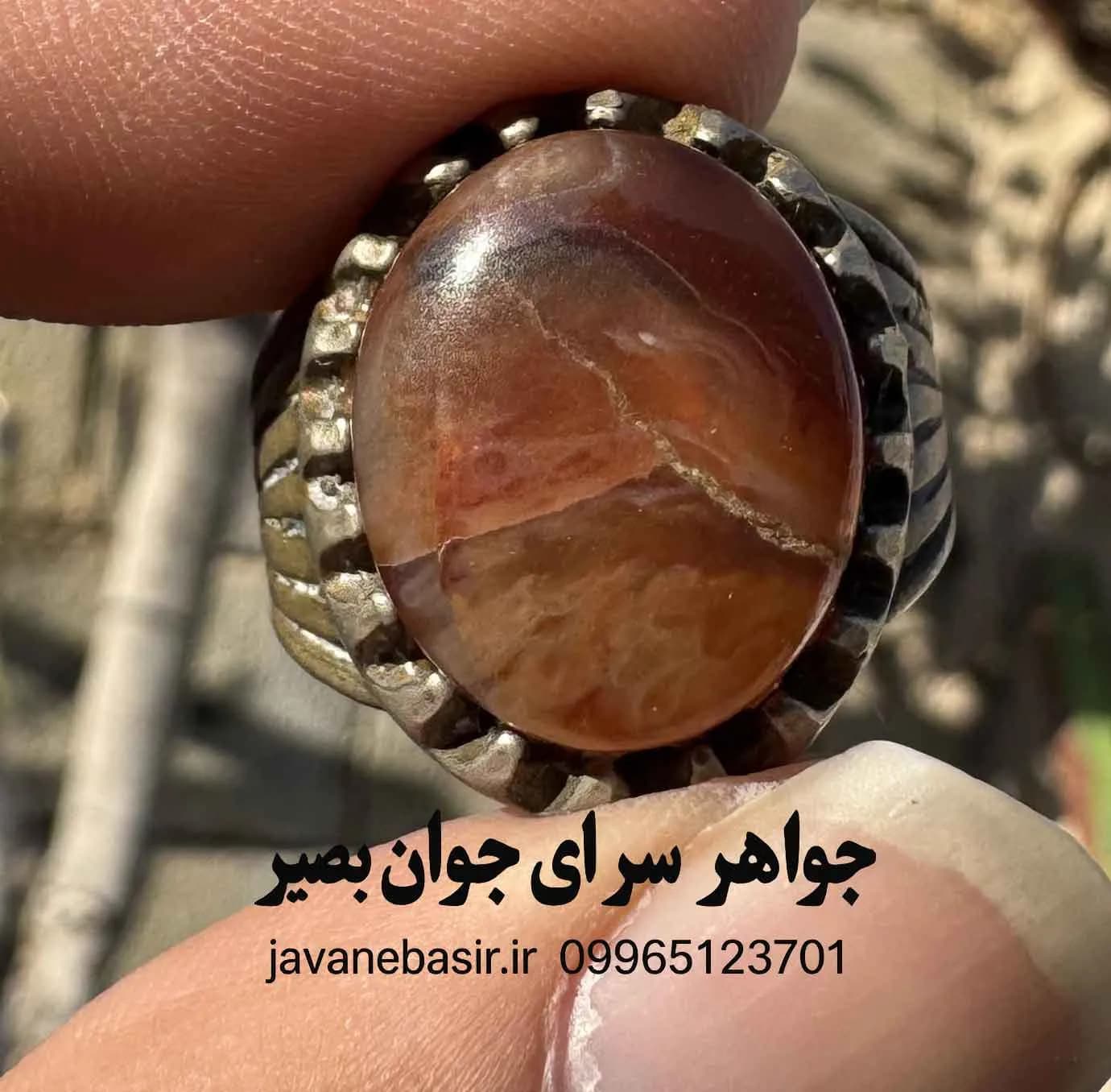 انگشتر عقیق سرخ ظریف | نگین سنگی طبیعی و خوشدست