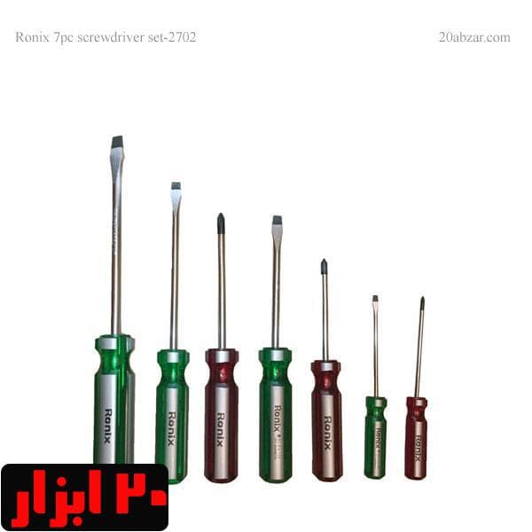 مجموعه 7 عددی پیچ گوشتی رونیکس مدل RH-2702 — تصویر ۲