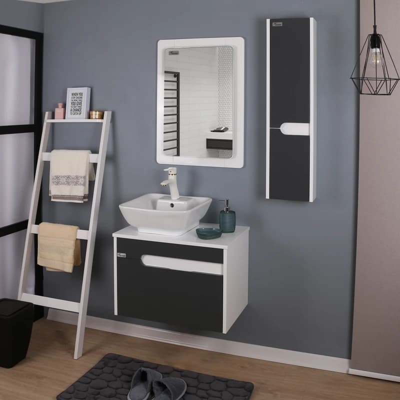 ست کابینت و روشویی دلفین مدل 9053 به همراه آینه و باکس — تصویر ۲