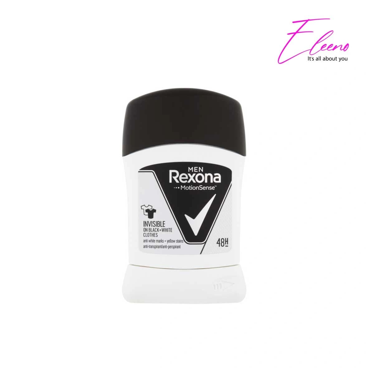 مام استیکی مردانه رکسونا مدل اینویزیبل بلک اند وایت Rexona