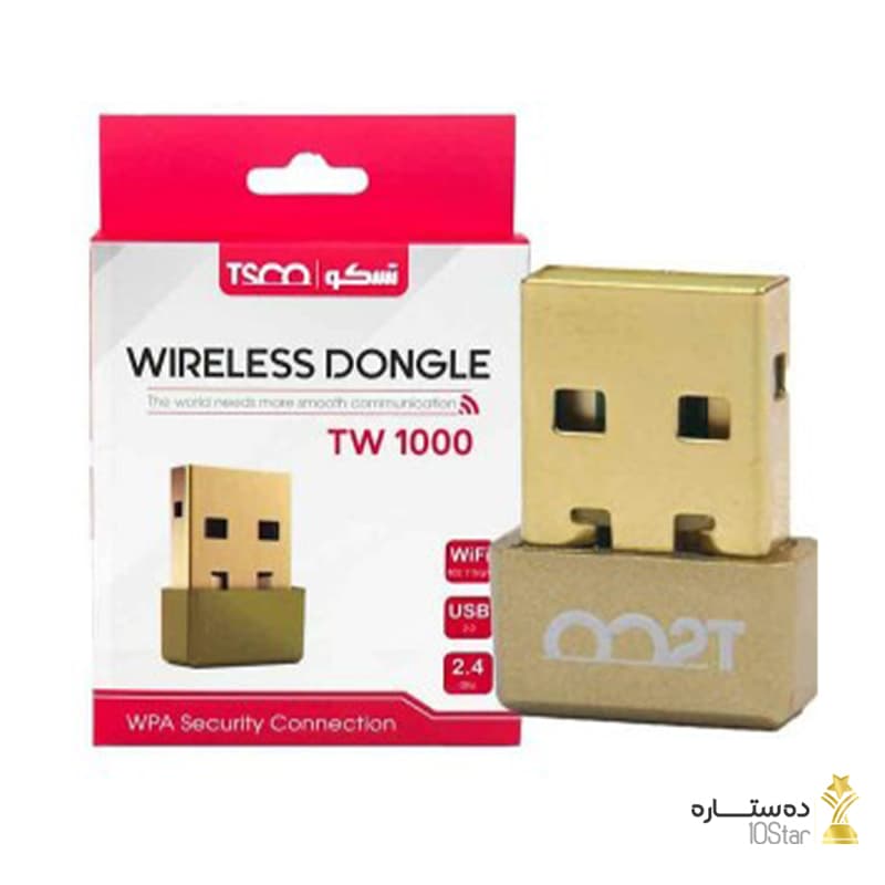 کارت شبکه USB و بی سیم تسکو مدل TW 1000 — تصویر ۲