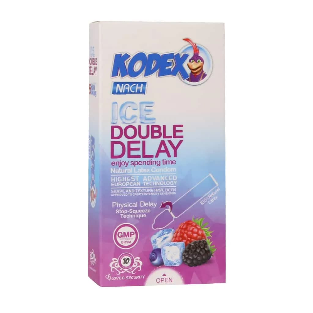 کاندوم ناچ کدکس ICE DOUBLE DELAY بسته ۱۰ عددی