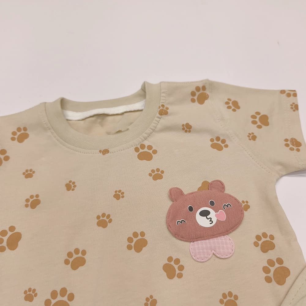 تیشرت شلوارک دخترانه نقلی Teddy print — تصویر ۲