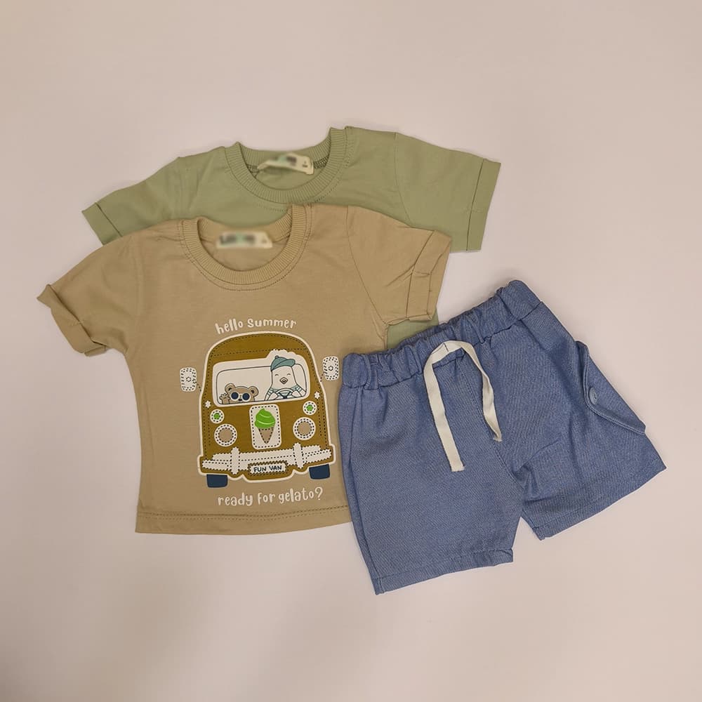 تیشرت شلوارک پسرانه دخترانه نقلی SUMMER