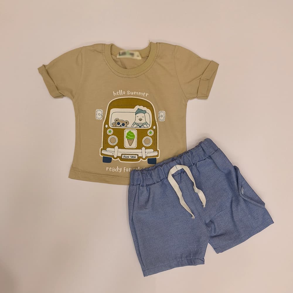 تیشرت شلوارک پسرانه دخترانه نقلی SUMMER — تصویر ۶