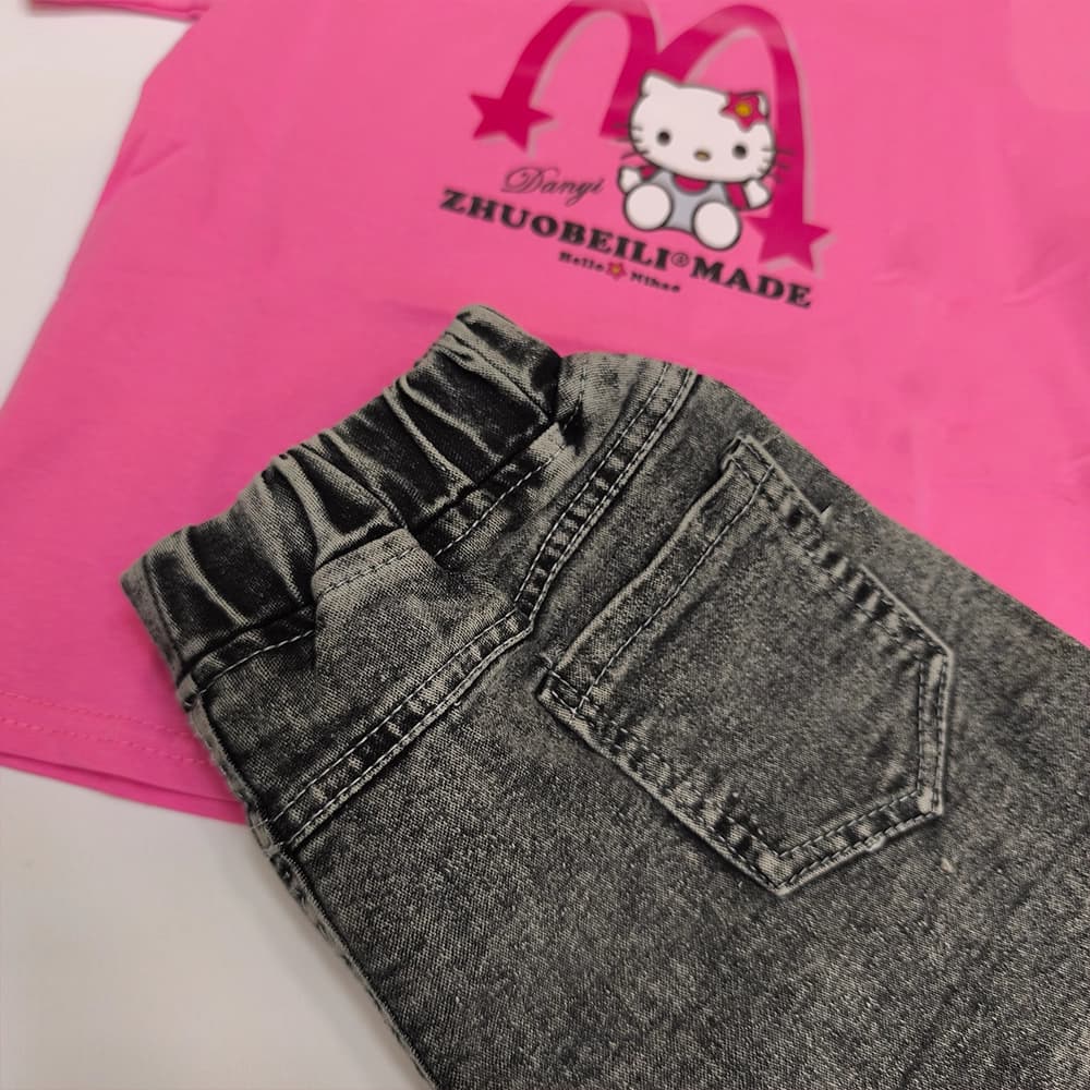 تیشرت شلوارک دخترانه نقلی Kitty — تصویر ۷