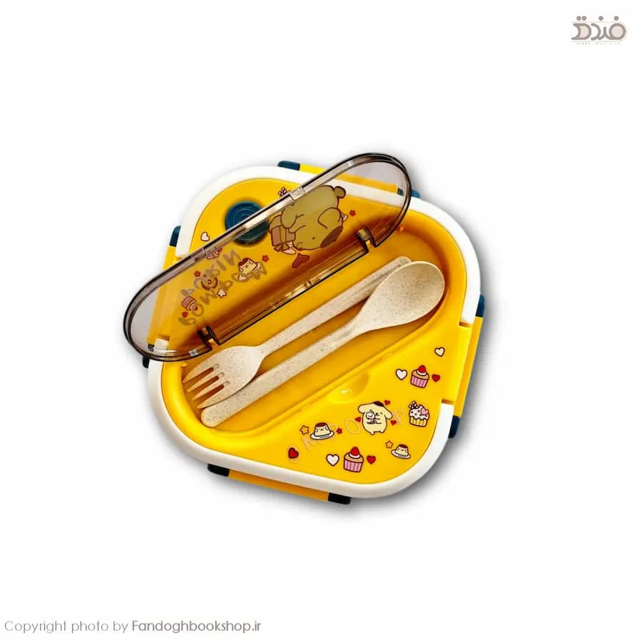 ظرف غذا مایکروویوی مربعی طرح کیوت — تصویر ۳