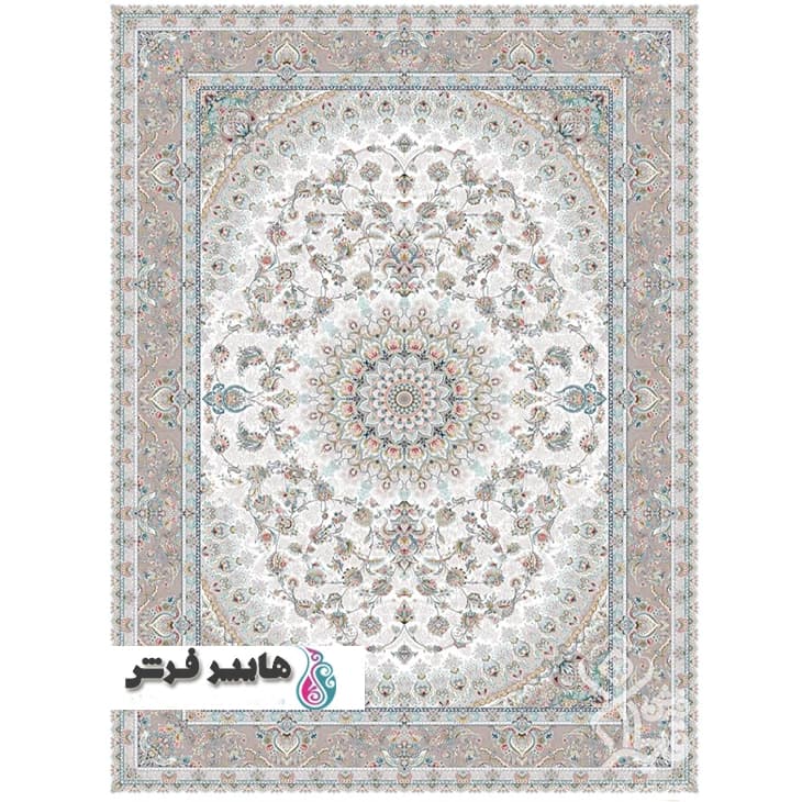فرش قیطران طرح 490 زمینه کرم (آکام کرم)