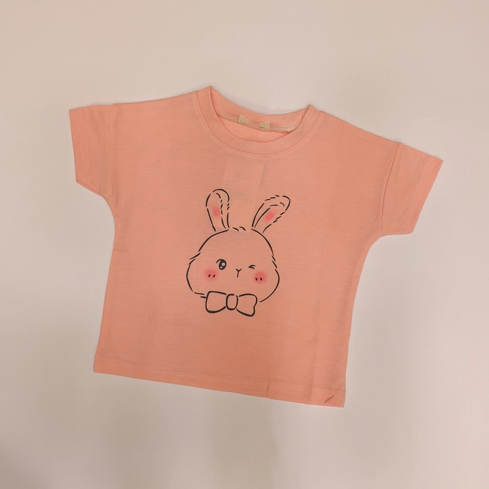 تیشرت تک دخترانه نقلی Bow rabbit — تصویر ۵