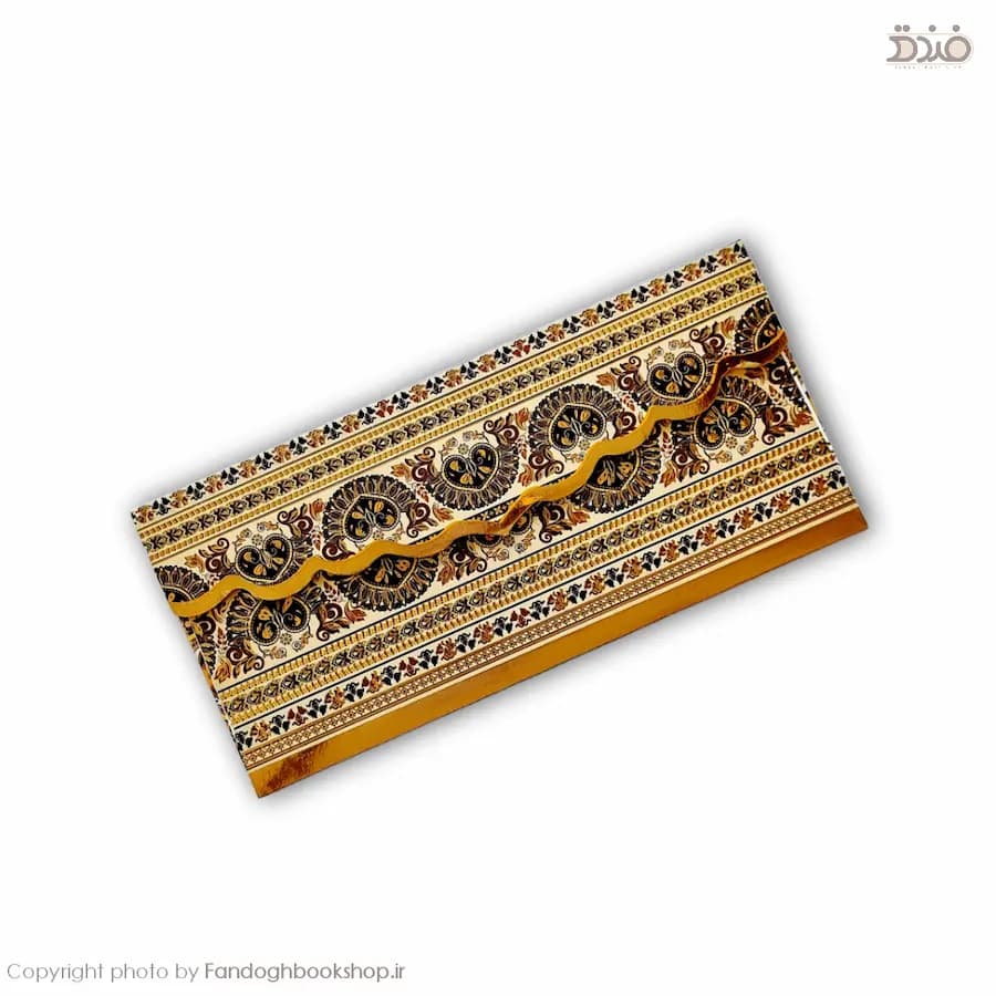 پاکت هدیه پول گلاسه طلاکوب آذین — تصویر ۶