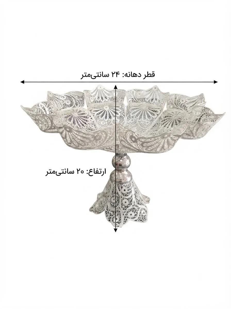 میوه خوری ملیله ۸ پر روکش نقره