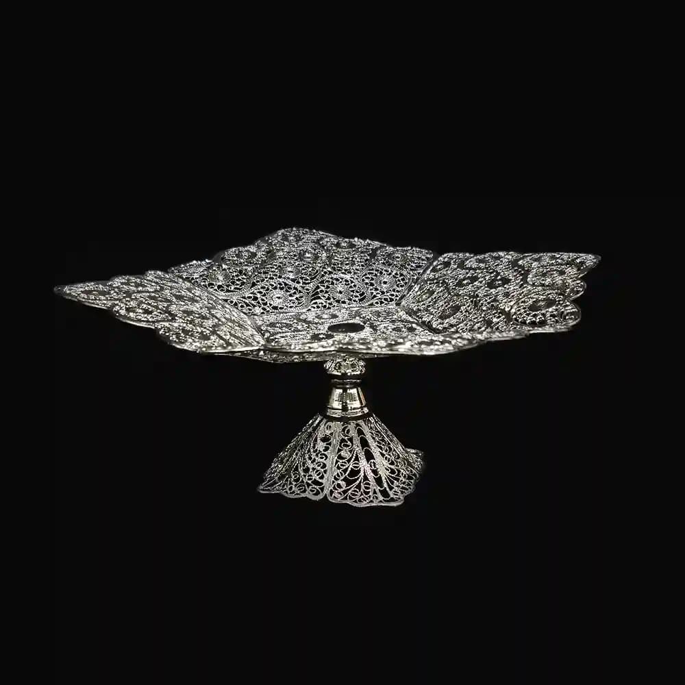 شیرینی خوری ملیله روکش نقره — تصویر ۲