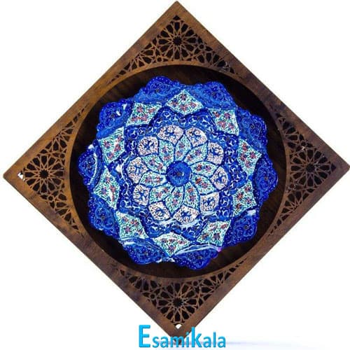 بشقاب مینا با قاب مشبک — تصویر ۵