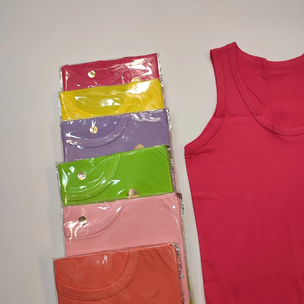زیر پوش رکابی تک دخترانه Plain color — تصویر ۴