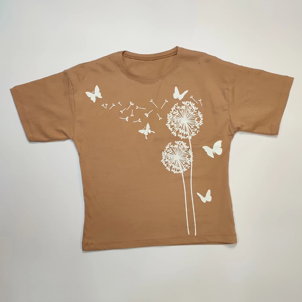 تیشرت تک دخترانه Tall flower — تصویر ۷