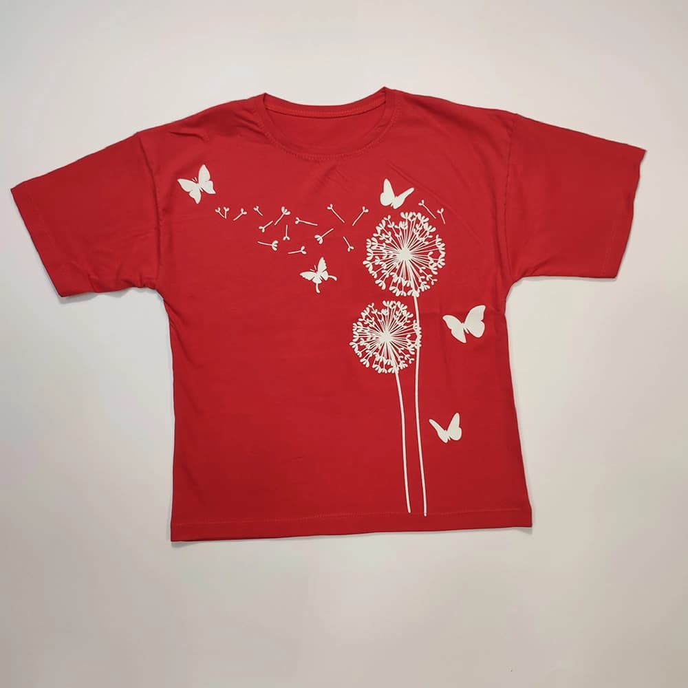 تیشرت تک دخترانه Tall flower — تصویر ۸