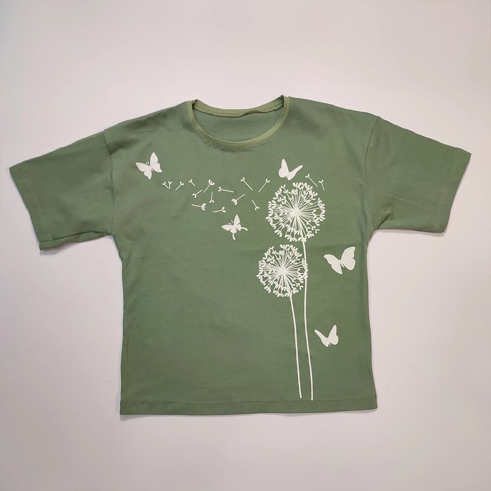 تیشرت تک دخترانه Tall flower — تصویر ۵