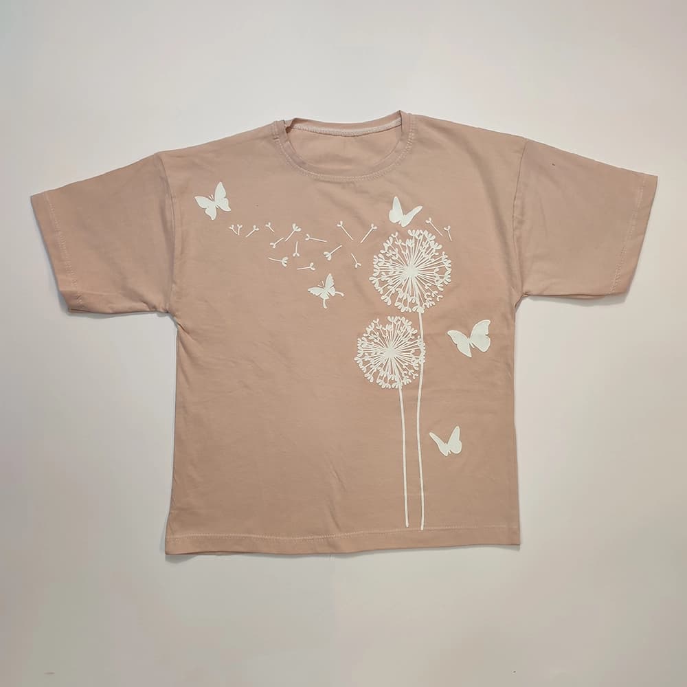 تیشرت تک دخترانه Tall flower — تصویر ۶
