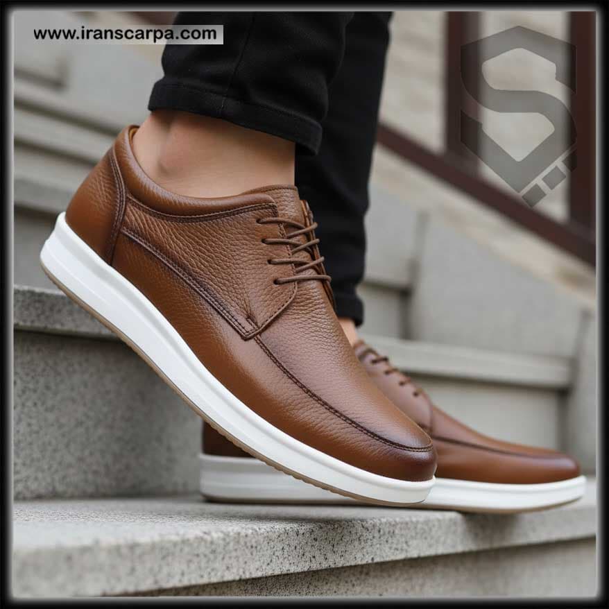 کفش چرم مردانه روزمره مدل آندرا بندی
