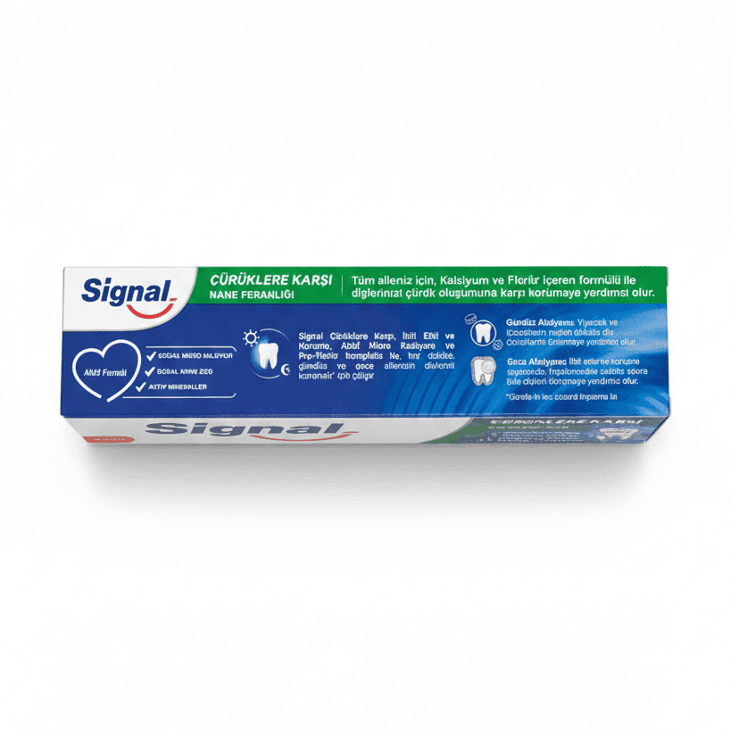 خمیر دندان سیگنال Signal مدل Çürüklere Karşı (ضد پوسیدگی) حجم ۷۵ میل — تصویر ۴