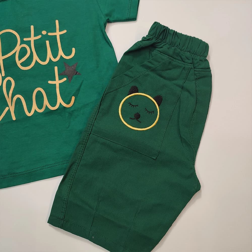 تیشرت شلوارک لینن دخترانه Petit — تصویر ۴