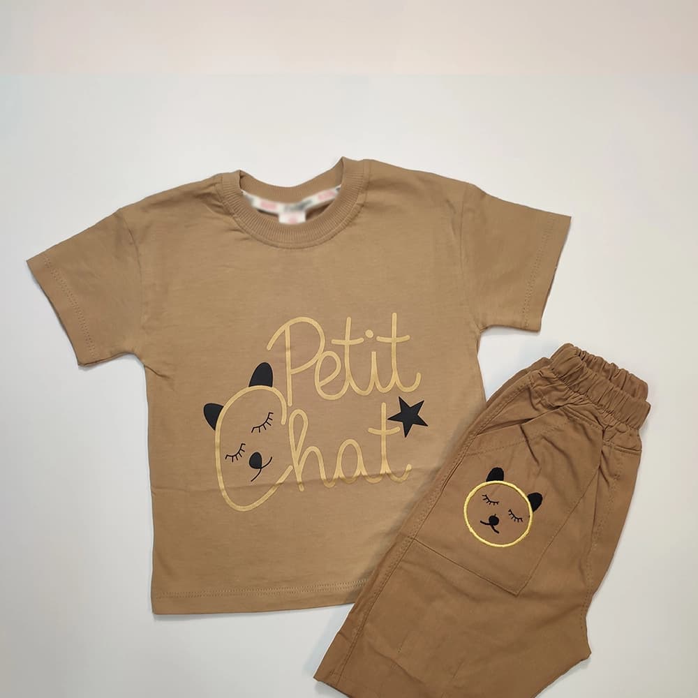 تیشرت شلوارک لینن دخترانه Petit — تصویر ۸