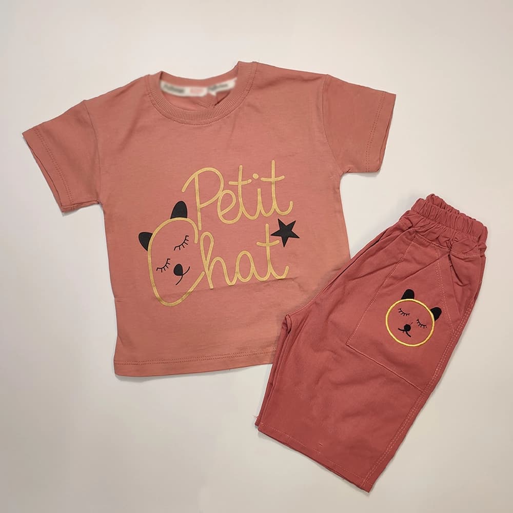 تیشرت شلوارک لینن دخترانه Petit — تصویر ۷