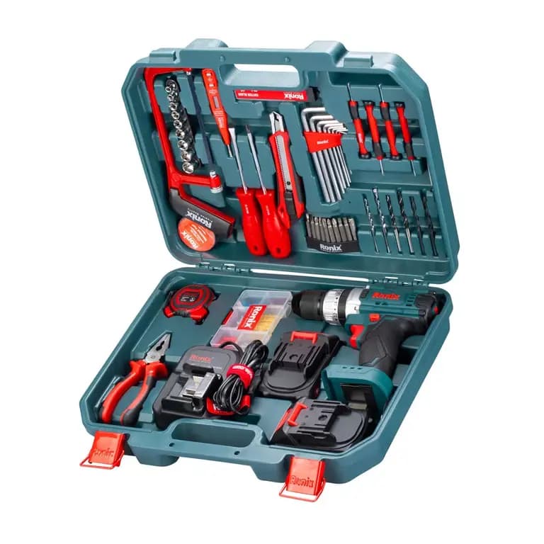 ست ترکیبی دریل شارژی 20 ولت – 53 پارچه با ابزار دستی رونیکس مدل RS-8620