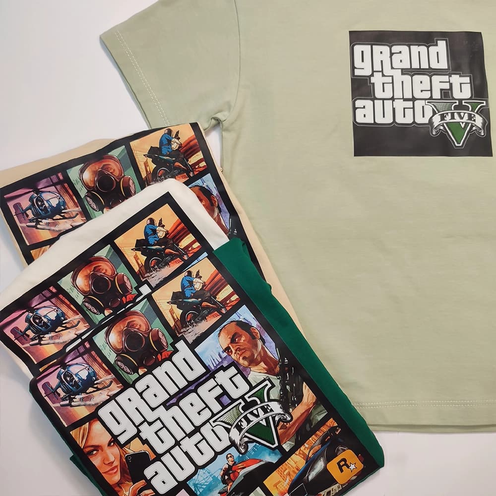 تیشرت تک دخترانه و پسرانه GTA جی تی ای — تصویر ۳