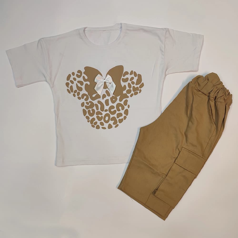 تیشرت شلوارک کتان دخترانه Mickey Bow — تصویر ۷