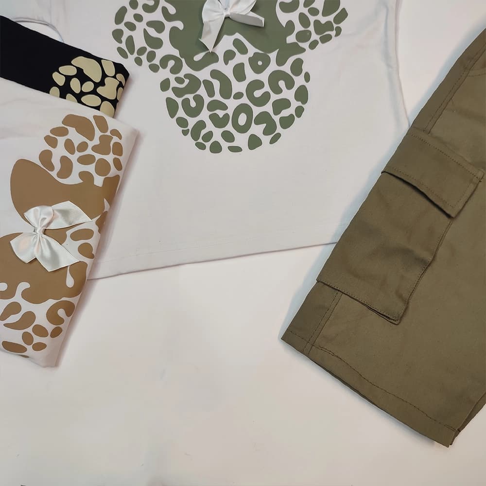 تیشرت شلوارک کتان دخترانه Mickey Bow — تصویر ۵