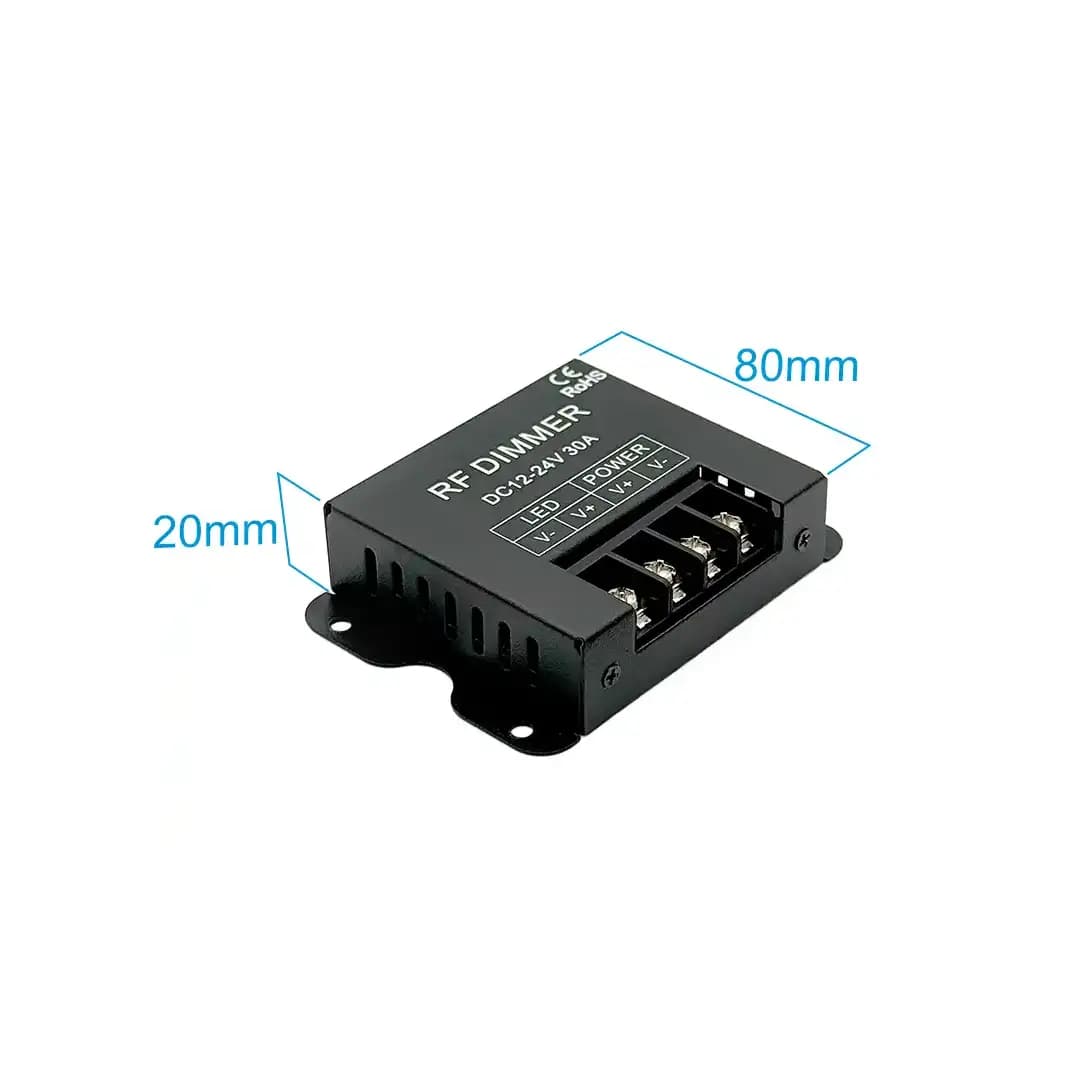 دیمر ۳۰ آمپر RF LED با ریموت کنترل ۱۲ تا ۲۴ ولت — تصویر ۲