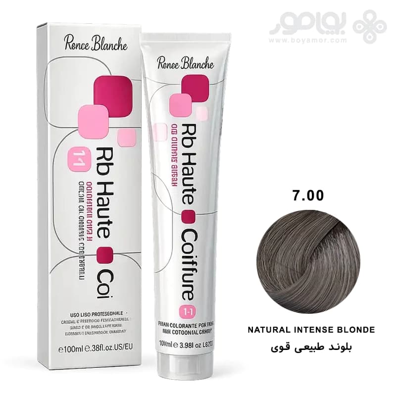 رنگ موی رنه بلانش سری COIFFURE شماره 7.00 رنگ بلوند طبیعی قوی