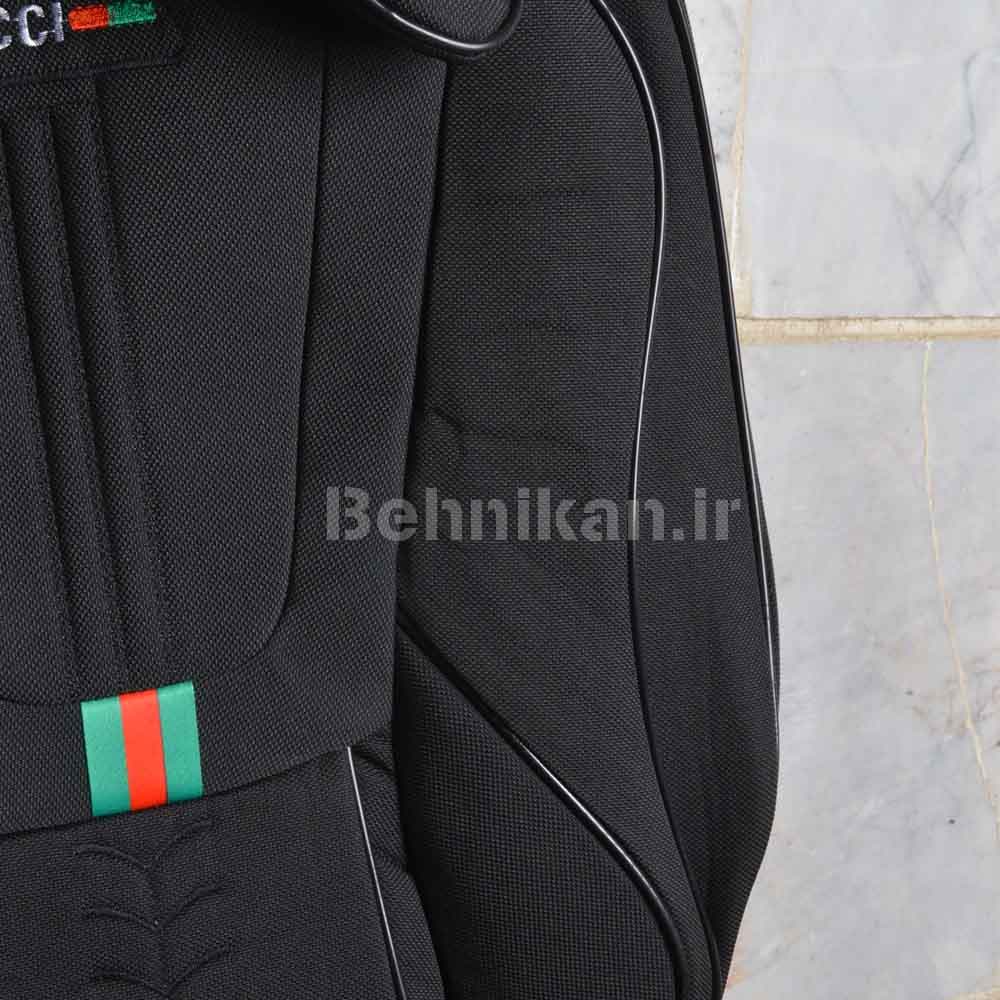 روکش صندلی پارچه برزنت سنگین طرح GUCCI برند رایکو مناسب ال90 کد — تصویر ۳