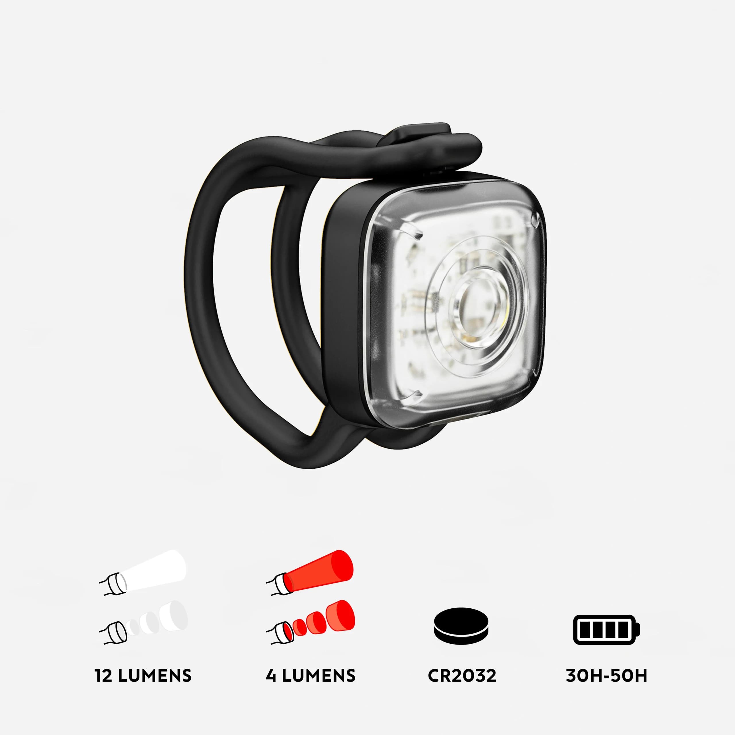 🚲 چراغ دوچرخه جلو و عقب Decathlon SL110 باتریخور | مشکی | زیتونکمپ
