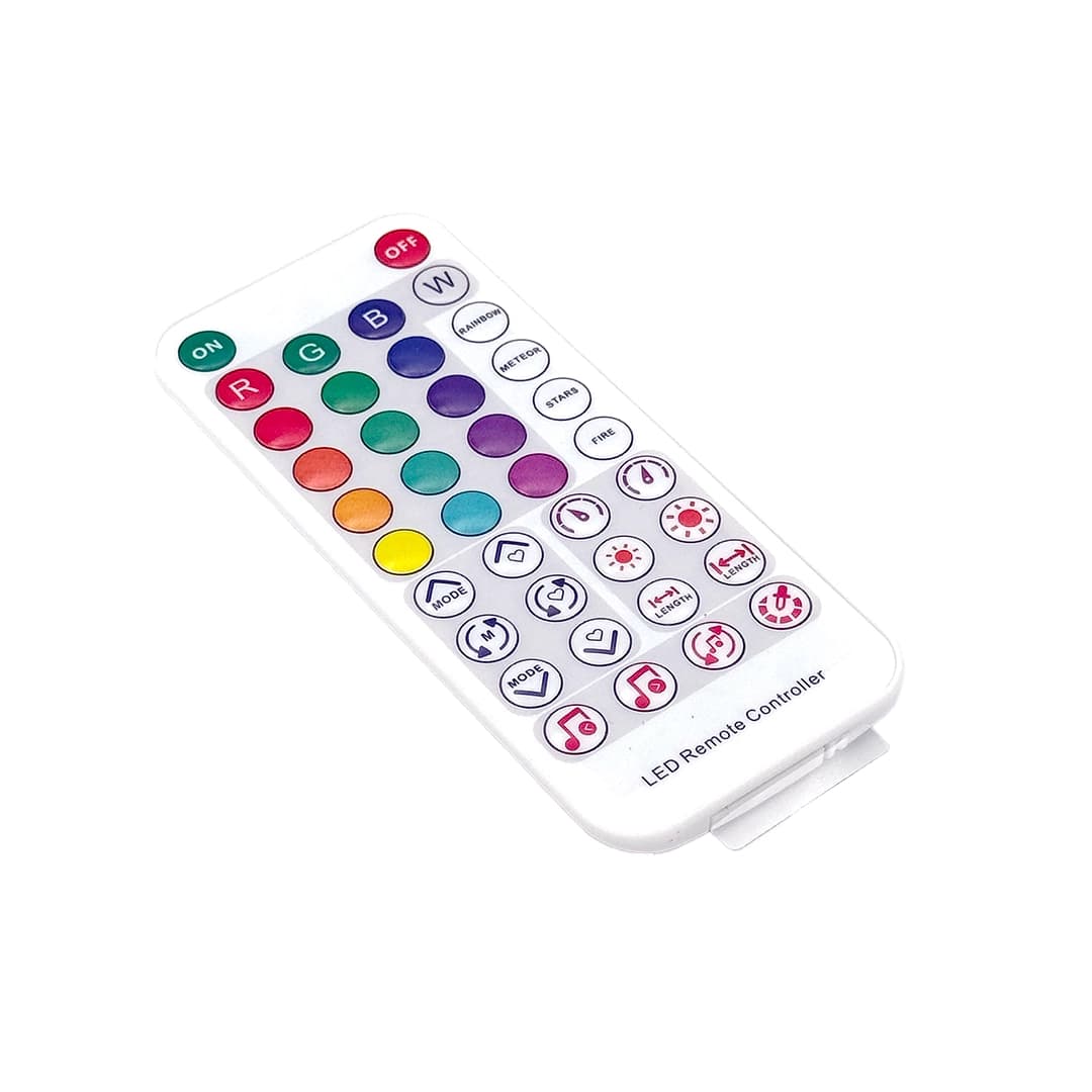 ریموت کنترل از راه دور نور و صدا با ۲۸ برنامه مخصوص ریسه RGB تک خروجی — تصویر ۲