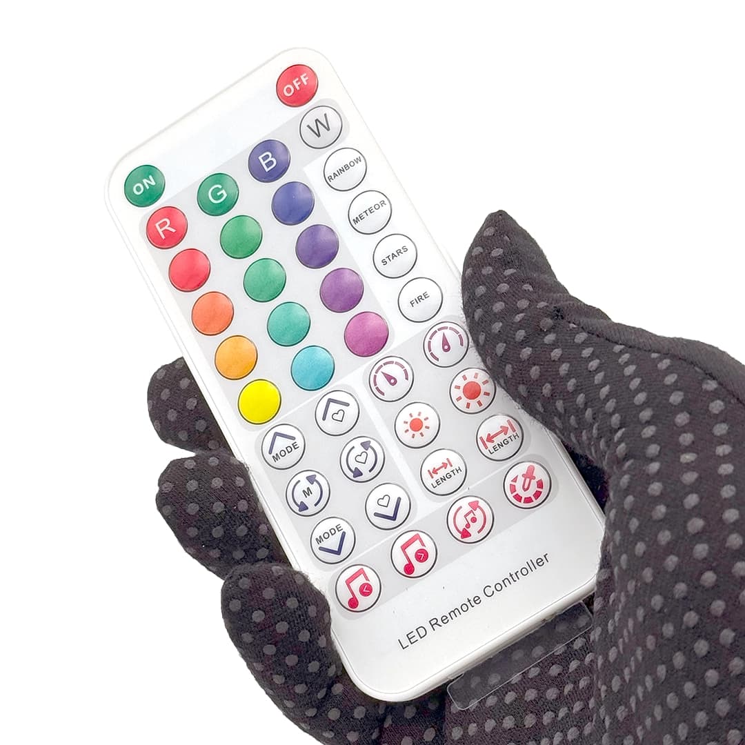 ریموت کنترل از راه دور نور و صدا با ۲۸ برنامه مخصوص ریسه RGB تک خروجی — تصویر ۵