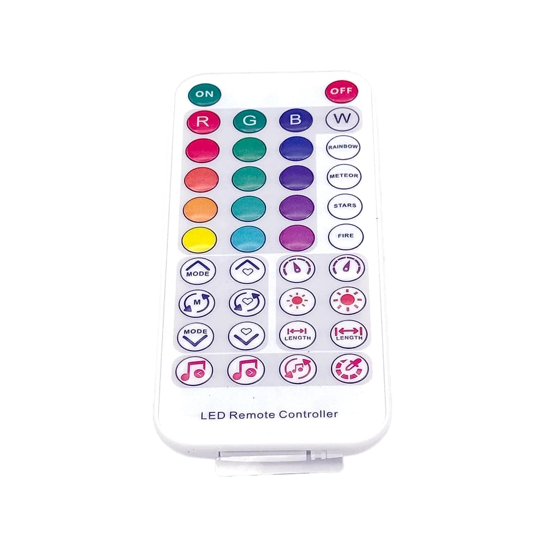 ریموت کنترل از راه دور نور و صدا با ۲۸ برنامه مخصوص ریسه RGB تک خروجی — تصویر ۸