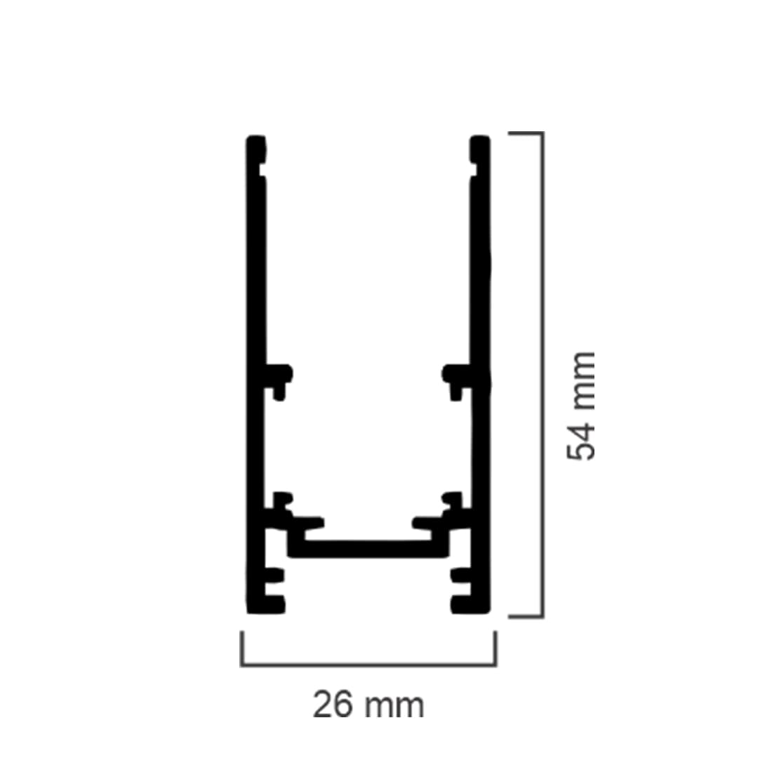 پروفیل ریل مگنتی روکار زاک کد CX33 — تصویر ۲
